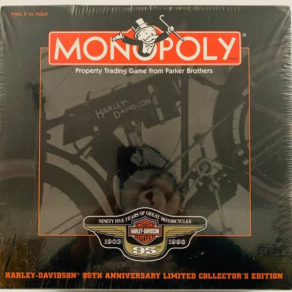 Vintage Monopoly Harley Davidson 95th Anniversary Board Game 1998 Hasbro Sealed